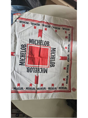 Vintage Michelob Beer Logo Handkerchief Hanky Scarf Bandana